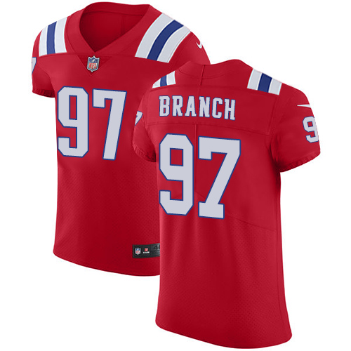Nike Patriots #97 Alan Branch Red Alternate Men's Stitched NFL Vapor Untouchable Elite Jersey